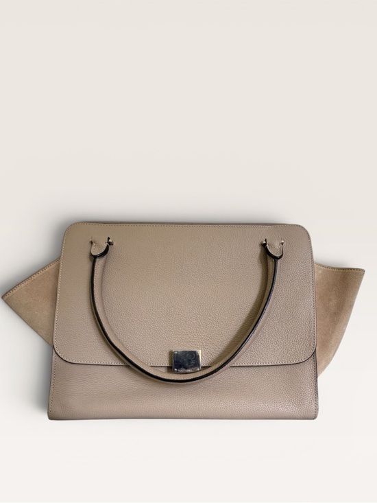 Celine Handbags - Celine Edge Medium Tote Taupe Grained Leather Phoebe Philo